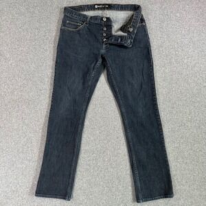 Matix Gripper Slim Fit Jeans Mens 32x30 Deep Rinse Dark Wash Denim Button Fly 👖